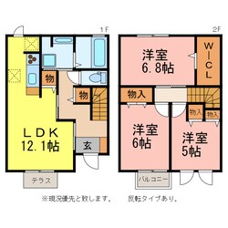 ボヌールⅡの物件間取画像